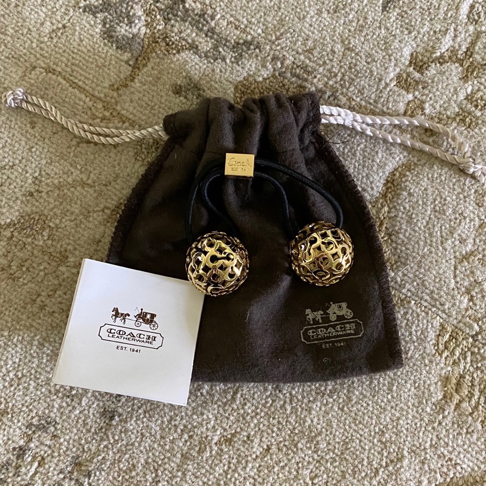 Coach monogram ponytail holder